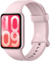 Фитнес-браслет Xiaomi Smart Band 10 Pro M2552B Международная версия,розовый, с розовым силиконовым ремешком