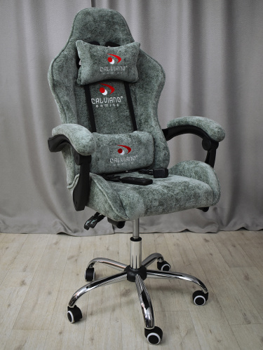 Игровое геймерское кресло Calviano ASTI ULTIMATO Green fabric