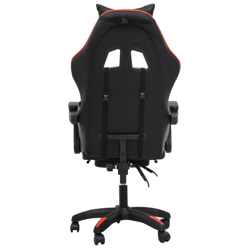 Игровое геймерское кресло Calviano 1583 Черный-красный, с подножкой