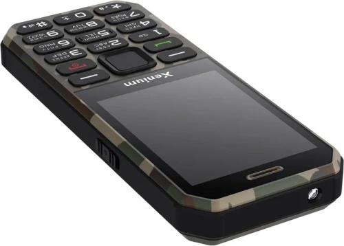 Кнопочный телефон Xenium X300 зеленый камуфляж