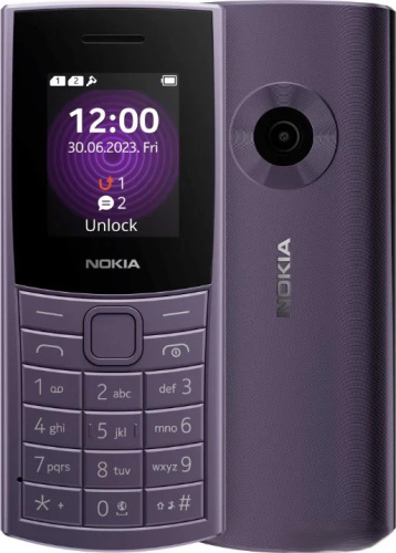 Кнопочный телефон Nokia 110 4G Dual SIM TA-1543 фиолетовый