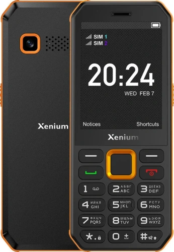 Кнопочный телефон Xenium X300 оранжевый/черный