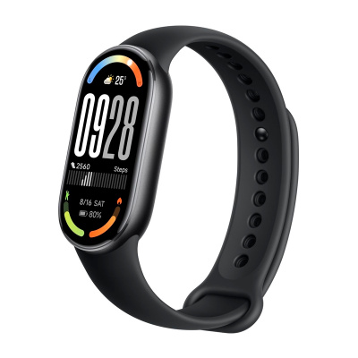 Фитнес-браслет Xiaomi Smart Band 10 M2459B1 Международная версия черный, с черным силиконовым ремешком