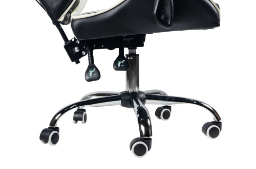 Вибромассажное кресло Calviano ASTI ULTIMATO black/white/green 