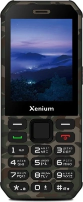 Кнопочный телефон Xenium X300 зеленый камуфляж