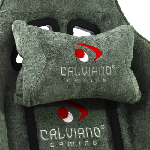 Игровое геймерское кресло Calviano ASTI ULTIMATO Green fabric