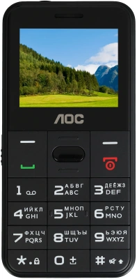 Кнопочный телефон AOC A205 черный