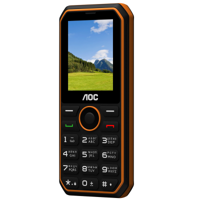 Кнопочный телефон AOC A248 черный-оранжевый