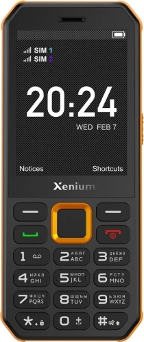 Кнопочный телефон Xenium X300 оранжевый/черный