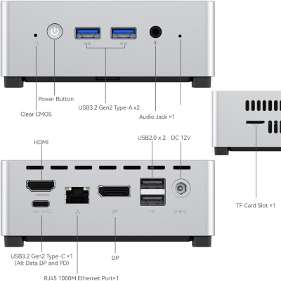 Мини ПК Minisforum UN100L Intel Processor N100 16GB/512GB Белый