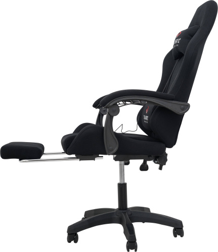 Игровое геймерское кресло Calviano 1584 Черный, ткань с подножкой