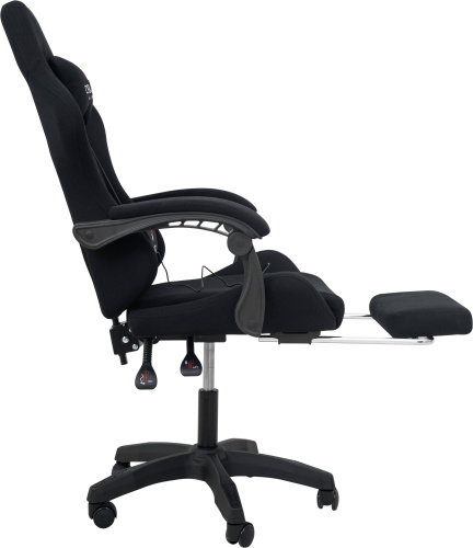 Игровое геймерское кресло Calviano 1584 Черный, ткань с подножкой