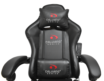 Игровое геймерское кресло Calviano Avanti ULTIMATO Черный с подножкой