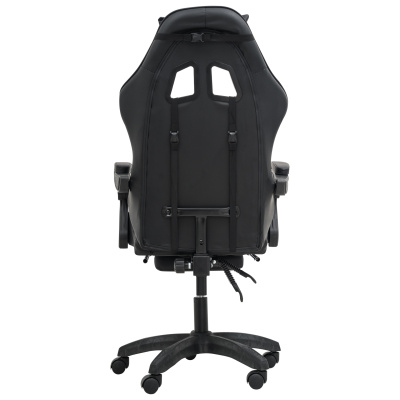 Игровое геймерское кресло Calviano 1583 Черный, с подножкой