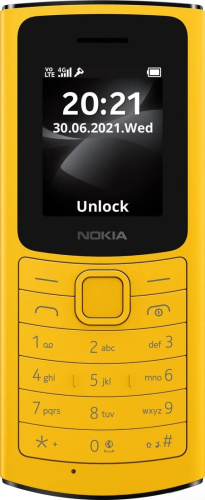 Кнопочный телефон Nokia 110 4G Dual SIM желтый
