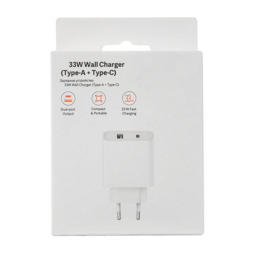 Сетевое зарядное Xiaomi Mi 33W Wall Charger AD332EU Международная Версия