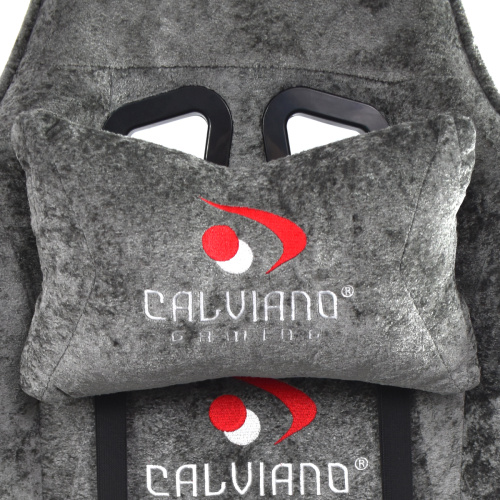 Игровое геймерское кресло Calviano Avanti ULTIMATO Dark grey fabric с подножкой