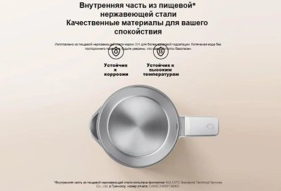 Электрический чайник Xiaomi Electric Kettle 2 Lite MJDSH06-A евровилка