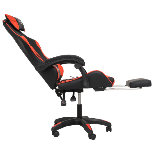 Игровое геймерское кресло Calviano 1583 Черный-красный, с подножкой