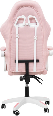 Игровое геймерское кресло Calviano 1584 Розовый, ткань с подножкой