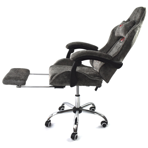 Игровое геймерское кресло Calviano Avanti ULTIMATO Dark grey fabric с подножкой