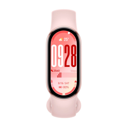 Фитнес-браслет Xiaomi Smart Band 10 M2459B1 Международная версия розовое золото, с розовым силиконовым ремешком