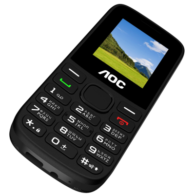 Кнопочный телефон AOC A175 черный